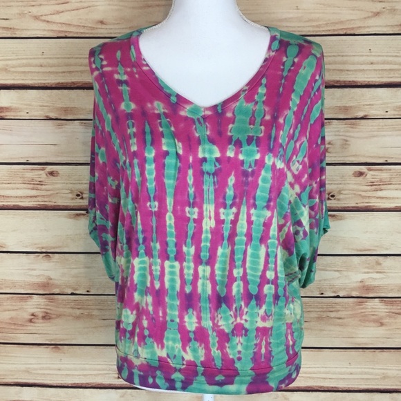 Anthropologie Tops - Anthropologie Tie Dye Dolman Sleeve Shirt 14